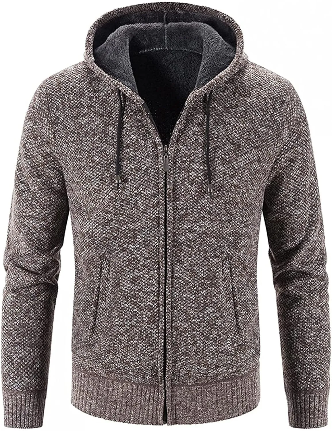 Ymosrh Mens Jackets Men's Fashion Leisure Long Sleeve Warm Solid Color Hooded Jackets Tops Jackets