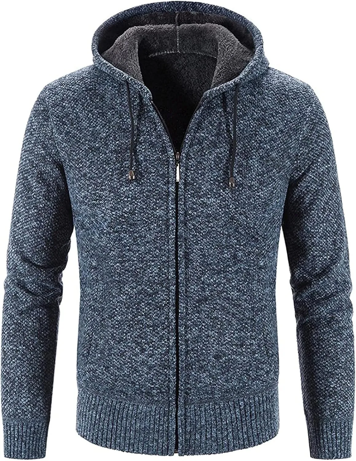 Ymosrh Mens Jackets Men's Fashion Leisure Long Sleeve Warm Solid Color Hooded Jackets Tops Jackets
