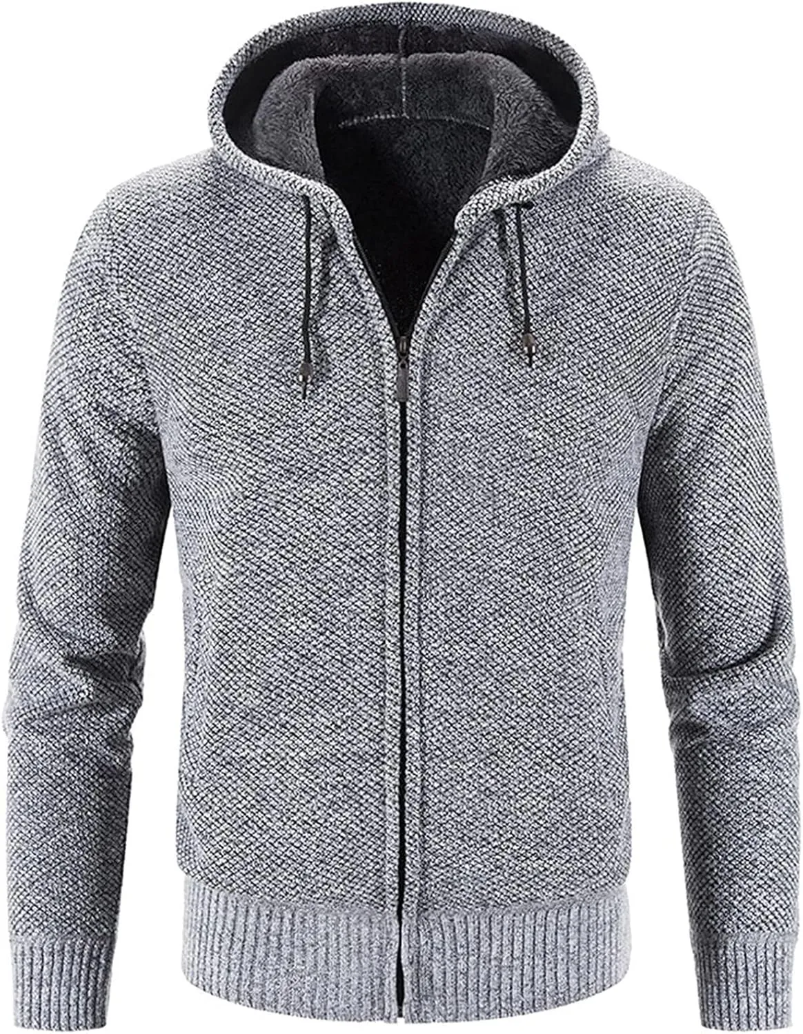 Ymosrh Mens Jackets Men's Fashion Leisure Long Sleeve Warm Solid Color Hooded Jackets Tops Jackets