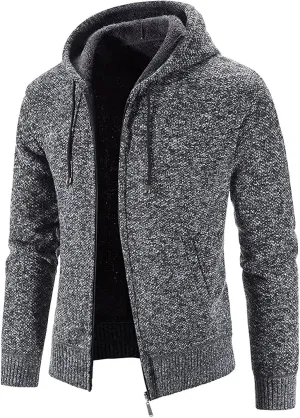 Ymosrh Mens Jackets Men's Fashion Leisure Long Sleeve Warm Solid Color Hooded Jackets Tops Jackets