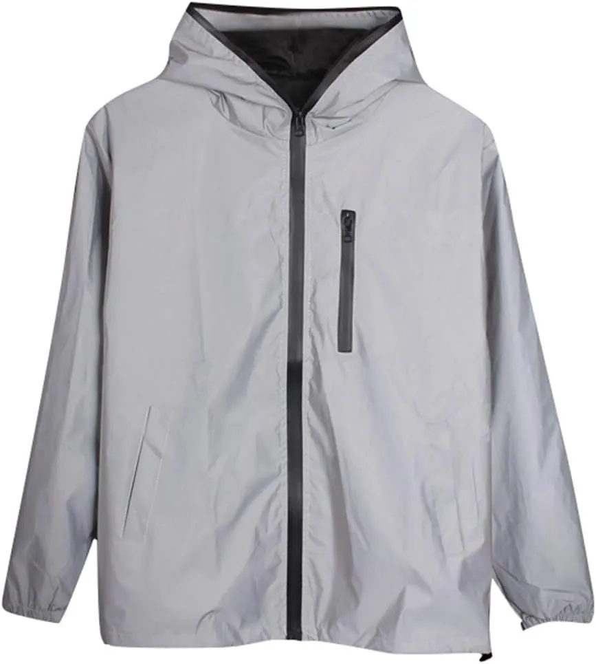 Ymosrh Women's Mens Winter Jackets Reflective Jacket Men/Windbreaker Hooded Streetwear Coat for Men
